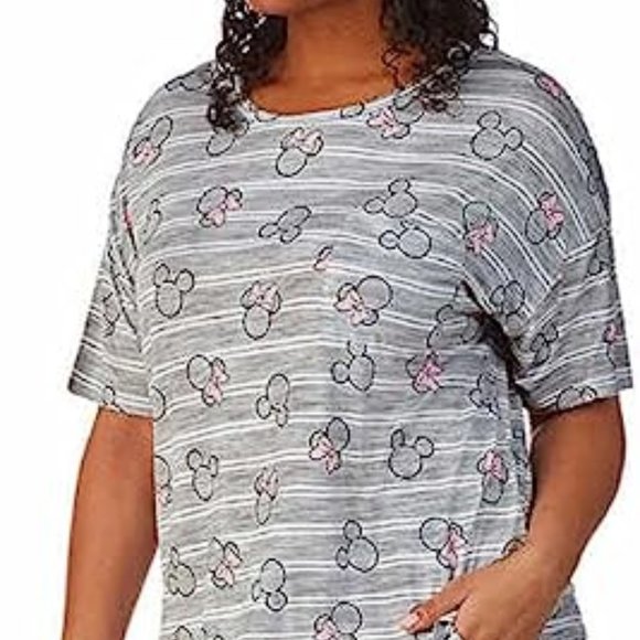Disney Women's 2 Piece Short Sleeve Shirt & Short Pajama Set Minnie Mouse Sz XXL - Picture 2 of 6